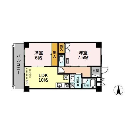 メゾンドール 21(2LDK/2階)の間取り写真