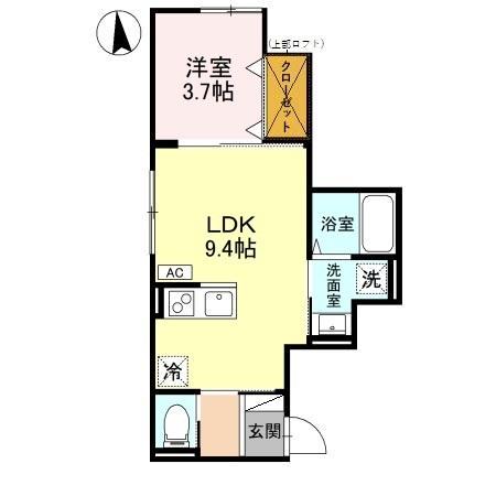 レグルス(1LDK/2階)の間取り写真