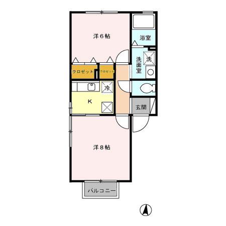 STELLACCEUR(2K/1階)の間取り写真