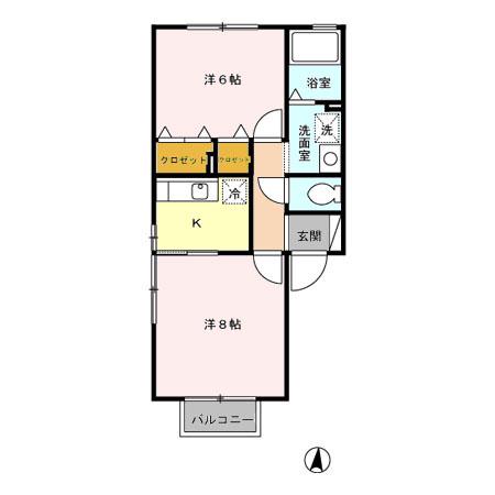 STELLACCEUR(2K/2階)の間取り写真