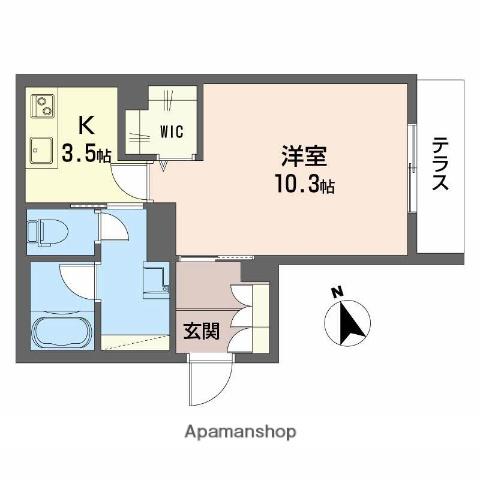 グラン ロフォス (1K/1階)の間取り写真