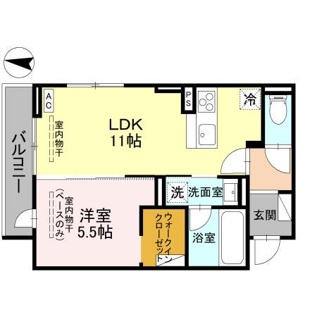 ＩＲいしかわ鉄道 金沢駅 徒歩14分 3階建 新築(1LDK/3階)の間取り写真