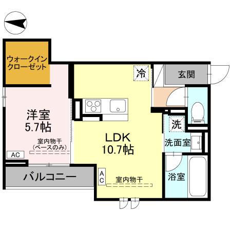 ＩＲいしかわ鉄道 金沢駅 徒歩14分 3階建 新築(1LDK/2階)の間取り写真