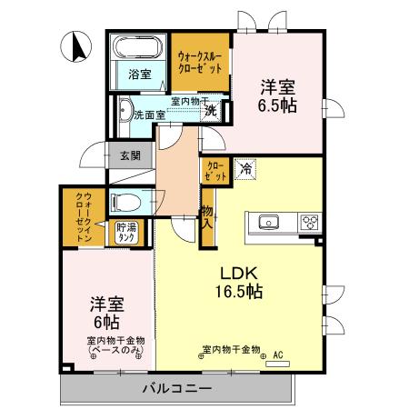 LAVNIR(2LDK/3階)の間取り写真