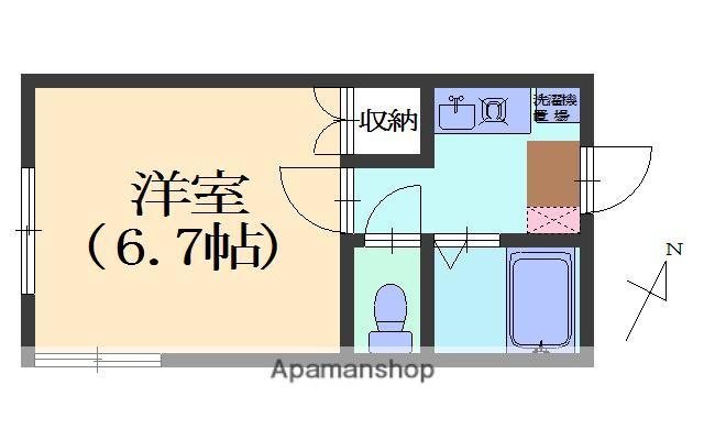 ティンヌ・カーラ(1K/1階)の間取り写真