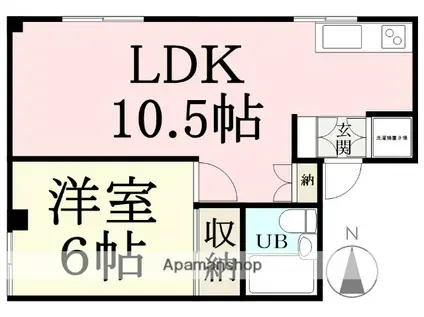 レジデンスFURUSAKI2(1LDK/1階)の間取り写真
