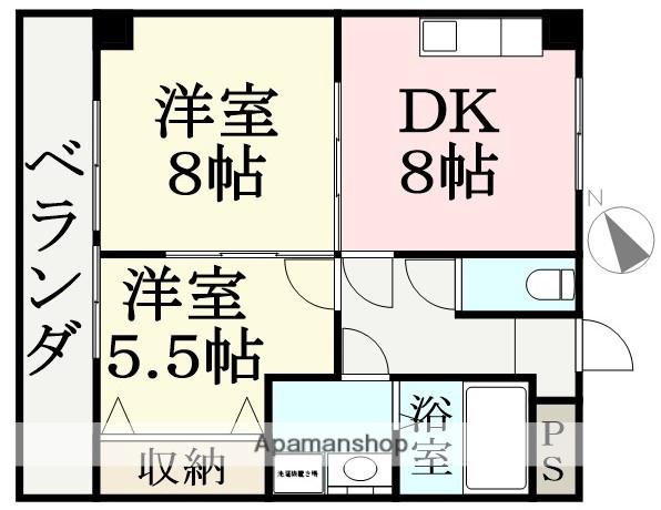 ピアウエストFURUSAKI3(2DK/2階)の間取り写真