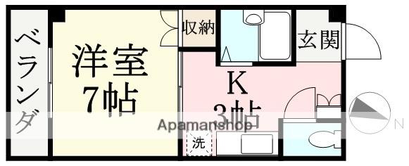 ピアウエストFURUSAKI3(1K/4階)の間取り写真