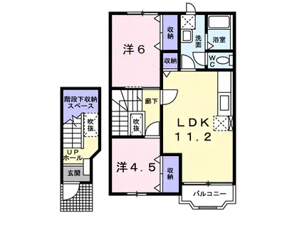 クレール2ND(2LDK/2階)の間取り写真