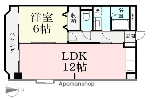 グレイス灯明寺(1LDK/3階)の間取り写真