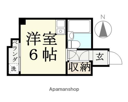 学勝マンション(ワンルーム/3階)の間取り写真