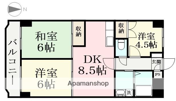 アシスト福井マンション(3DK/2階)の間取り写真