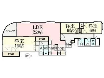 ベルトピア・二の宮(3LDK/1階)の間取り写真