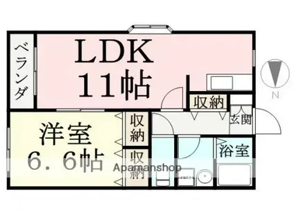 エピソード(1LDK/1階)の間取り写真