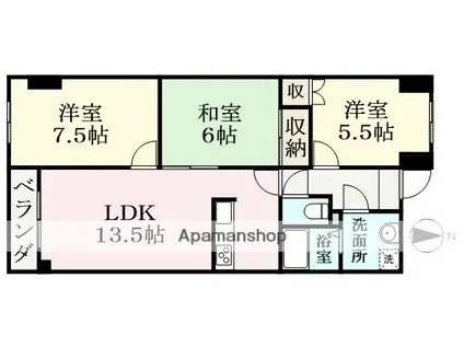 NATURAL HOUSE EIMI F棟(3LDK/3階)の間取り写真