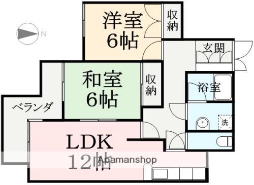 アピアチェーレ二の宮(2LDK/3階)の間取り写真