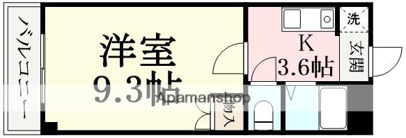 メゾン平成 Ⅱ(1K/4階)の間取り写真