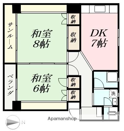 石塚マンションA(2DK/1階)の間取り写真