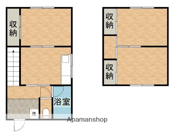 北府小島アパート(3DK/2階)の間取り写真