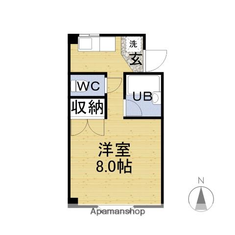 コロネットハウス松本(1K/1階)の間取り写真