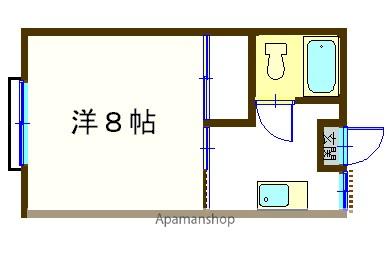 クボタハイツA(ワンルーム/2階)の間取り写真