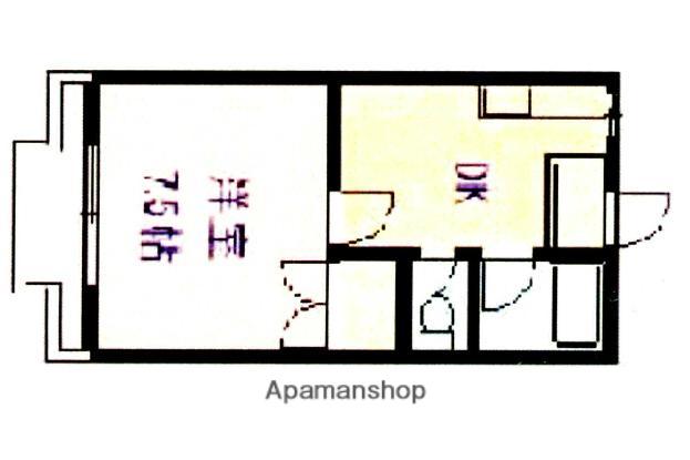 サンハイツつつじヶ崎(1K/1階)の間取り写真