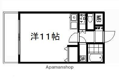 クリスタル甲府善光寺(ワンルーム/2階)の間取り写真