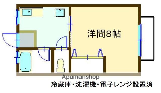 シティハイムトリアノン(1DK/1階)の間取り写真