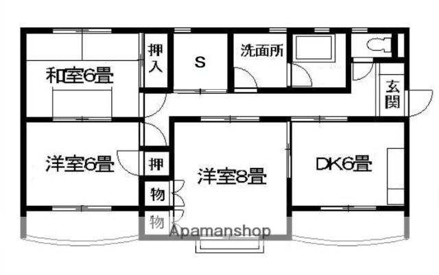 メゾン美咲Ⅱ(3SDK/3階)の間取り写真