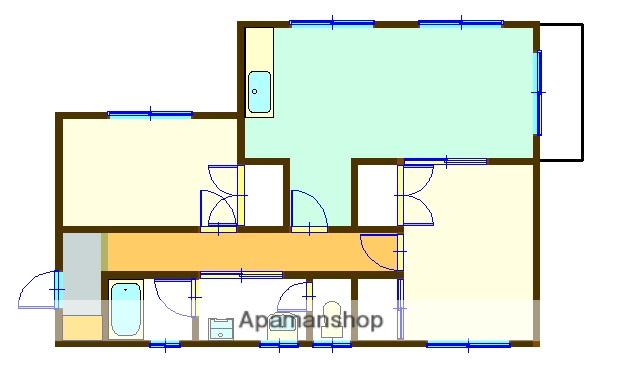 竹居マンション(2LDK/3階)の間取り写真