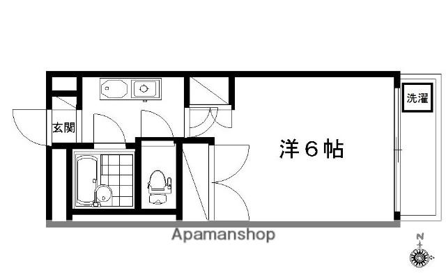 レジデンスカープ(1K/2階)の間取り写真