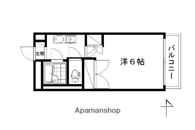 レジデンスカープ(1K/4階)の間取り写真