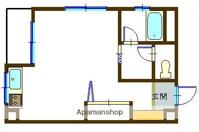 サンビル(ワンルーム/2階)の間取り写真