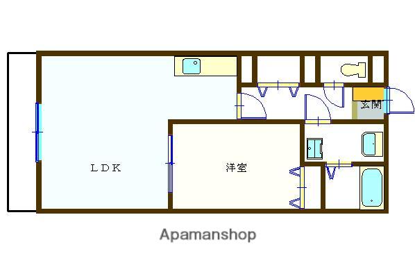 エンゼルコート(1LDK/1階)の間取り写真