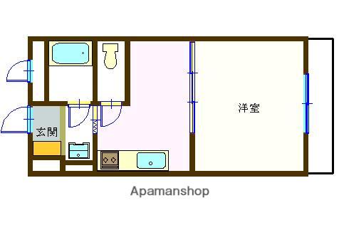 ガーデンハイツ2(1DK/3階)の間取り写真