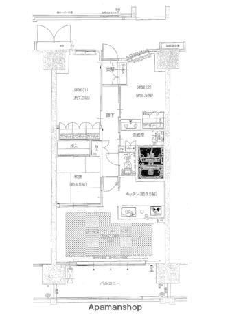 ポレスター甲府駅前プレミア(3LDK/7階)の間取り写真