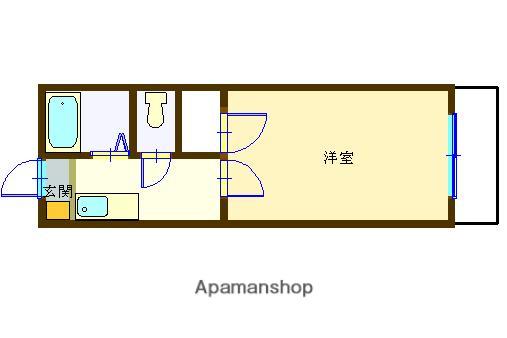 モナークマンション甲府Ⅱ(1K/1階)の間取り写真