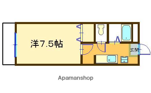 メゾン21Ⅱ(1K/1階)の間取り写真