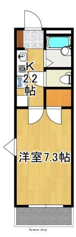 モナークマンション甲府Ⅱ(1K/5階)の間取り写真