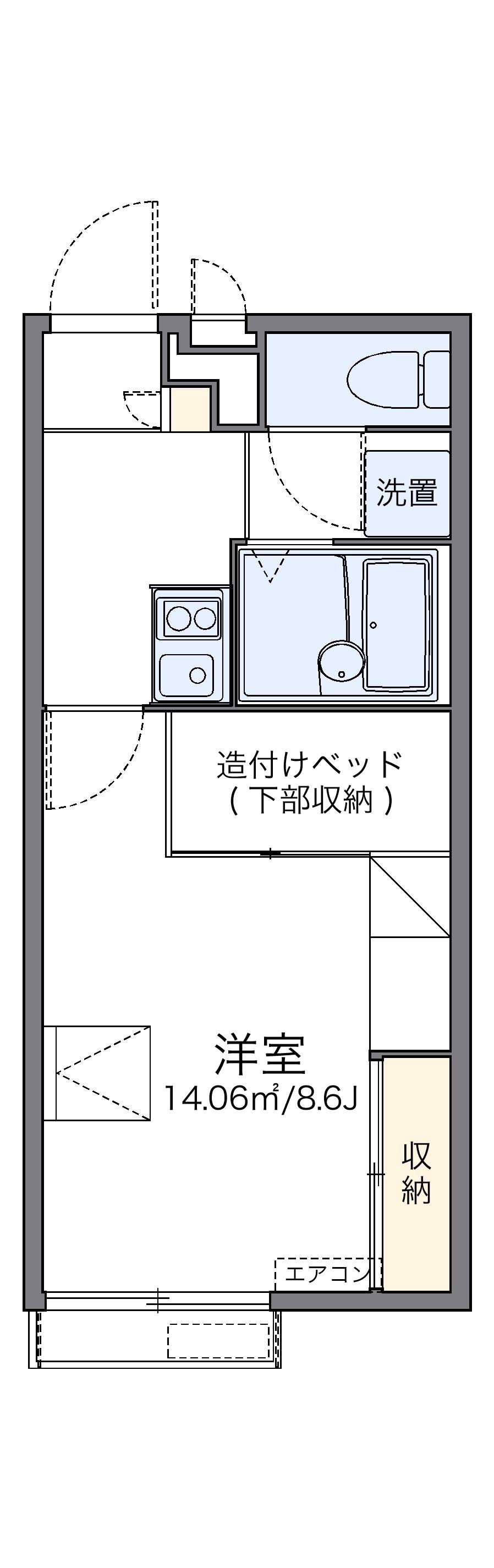 レオパレスエミネンスⅡ(1K/2階)の間取り写真