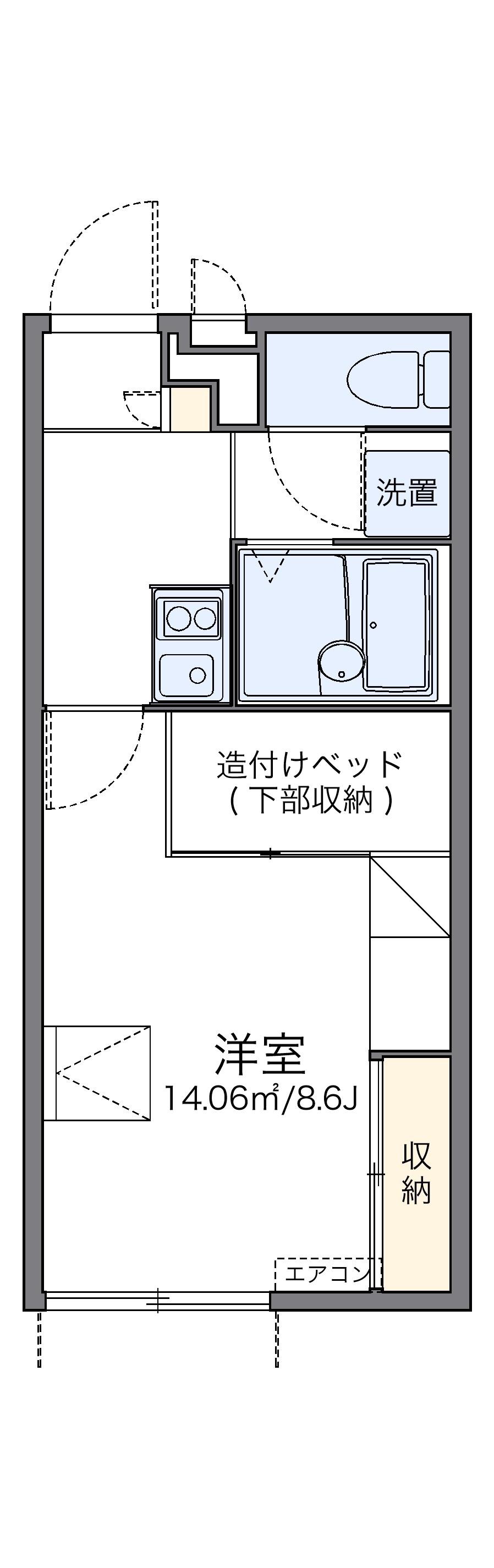 レオパレスエミネンスⅡ(1K/1階)の間取り写真
