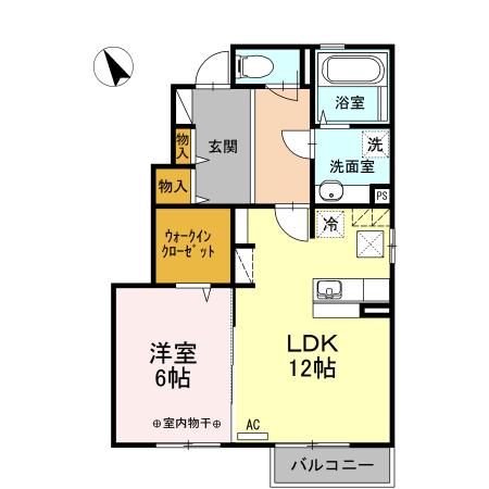 プランドール(1LDK/1階)の間取り写真