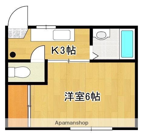 うおまちハウス(1K/1階)の間取り写真