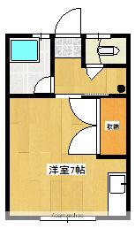 メゾン三四郎(ワンルーム/2階)の間取り写真