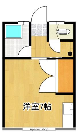 メゾン三四郎(ワンルーム/1階)の間取り写真