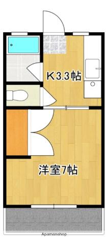 レジデンスモチヅキA棟(1K/2階)の間取り写真