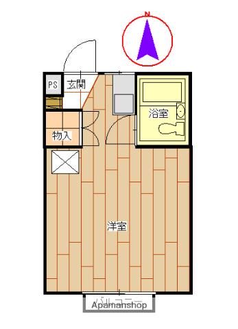 エルヴィーナ甲府(ワンルーム/4階)の間取り写真