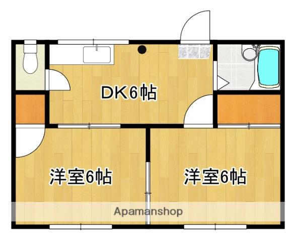 うおまちハウス(2DK/2階)の間取り写真