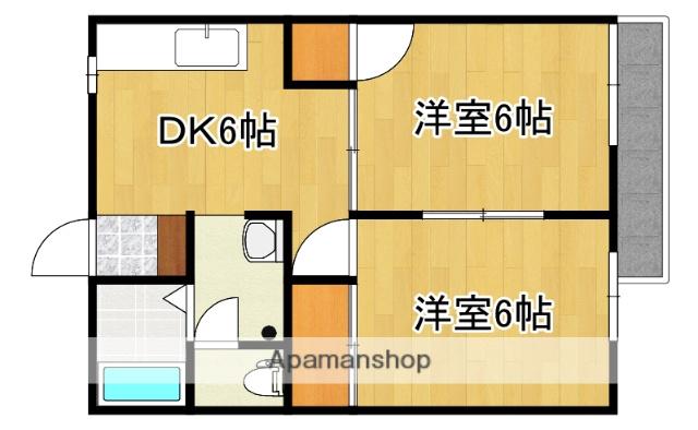 ファミール昭和(2DK/1階)の間取り写真