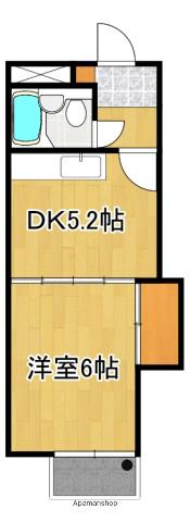 メゾンみさき(1DK/2階)の間取り写真